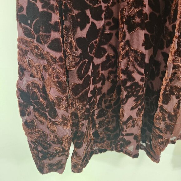 Vintage Anne Carson Sheer Velvet Long Sleeve Top Size Medium Y2k - Picture 2 of 8